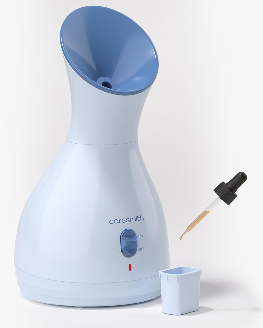 2 In 1 Face Steamer + Steamer For Cold & Cough | 16 Mins Of Natural Steam With 170Ml Large Tank | Dedicated Chamber For Balms & Oils | Vaporizer Steamer With Cough, Cold & Facial | Anti-Splash Technology
